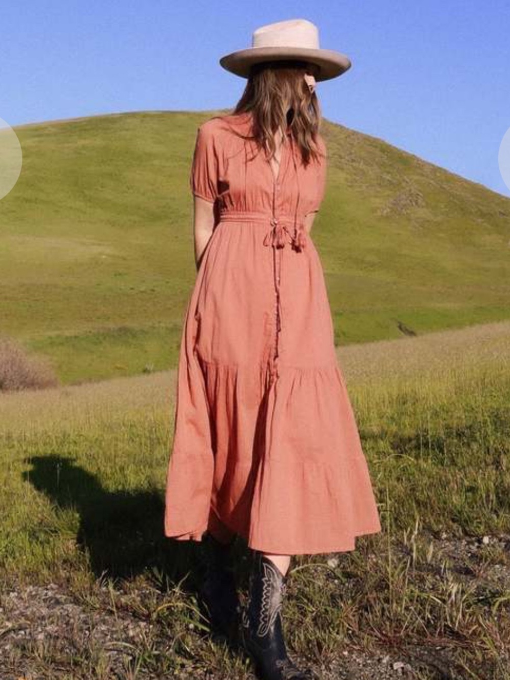 Elan Dark Dusty Mauve Short Sleeve Button Maxi Dress Sz S